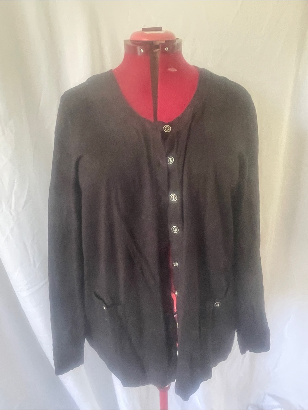 Classic Black Women’s Button-Front Jacket